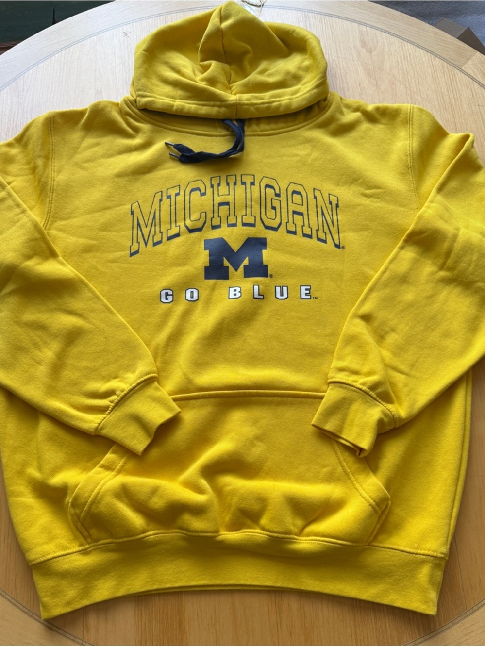 Michigan Wolverines Hoodie Large Yellow Go Blue NCAA Colosseum